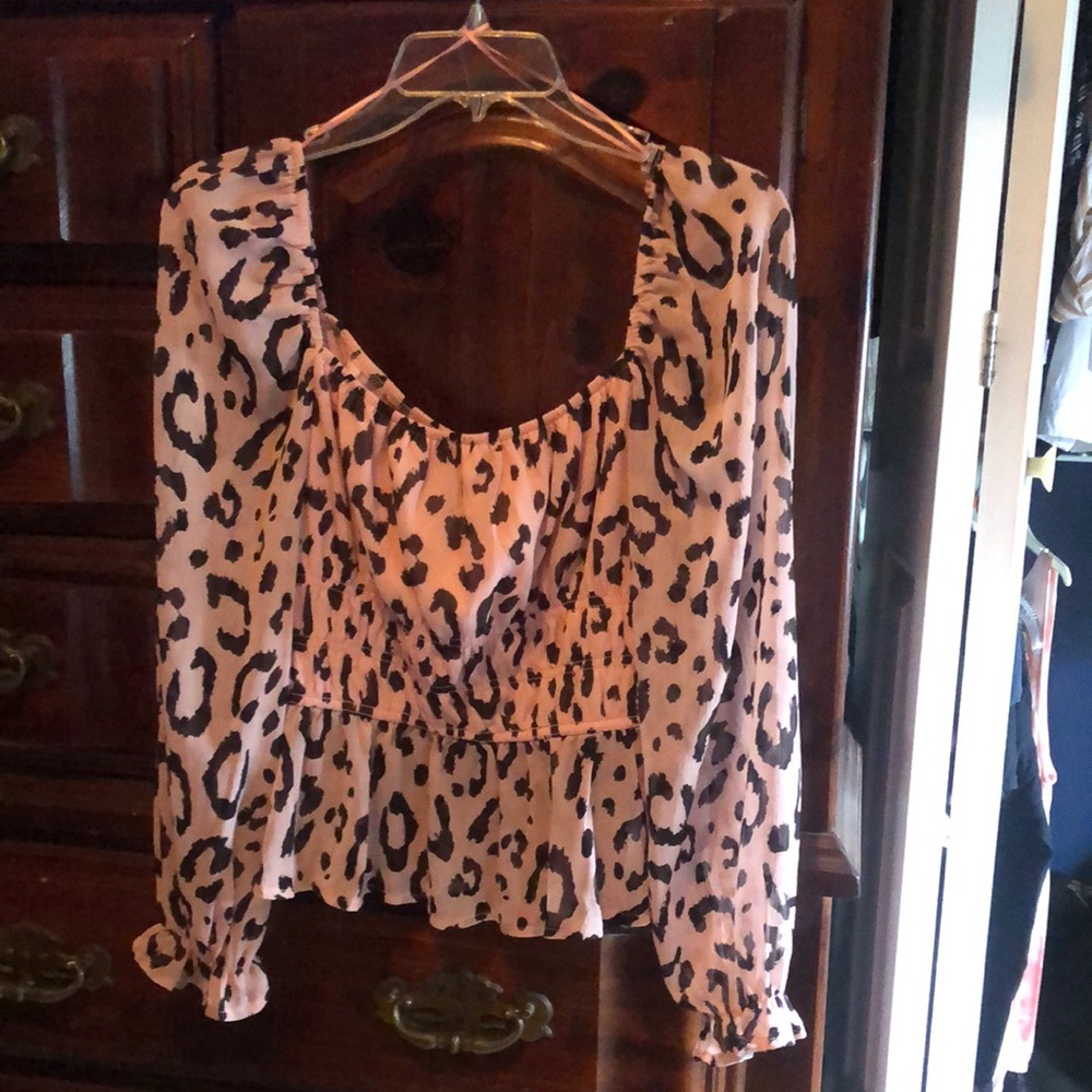 Miami Pink Leopard Print Blouse